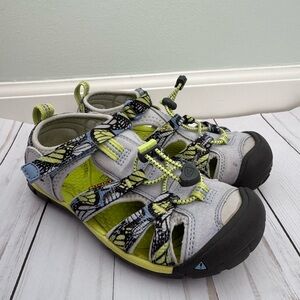 Kids Keen Outdoor Adventure Sandals - Light Blue and Green